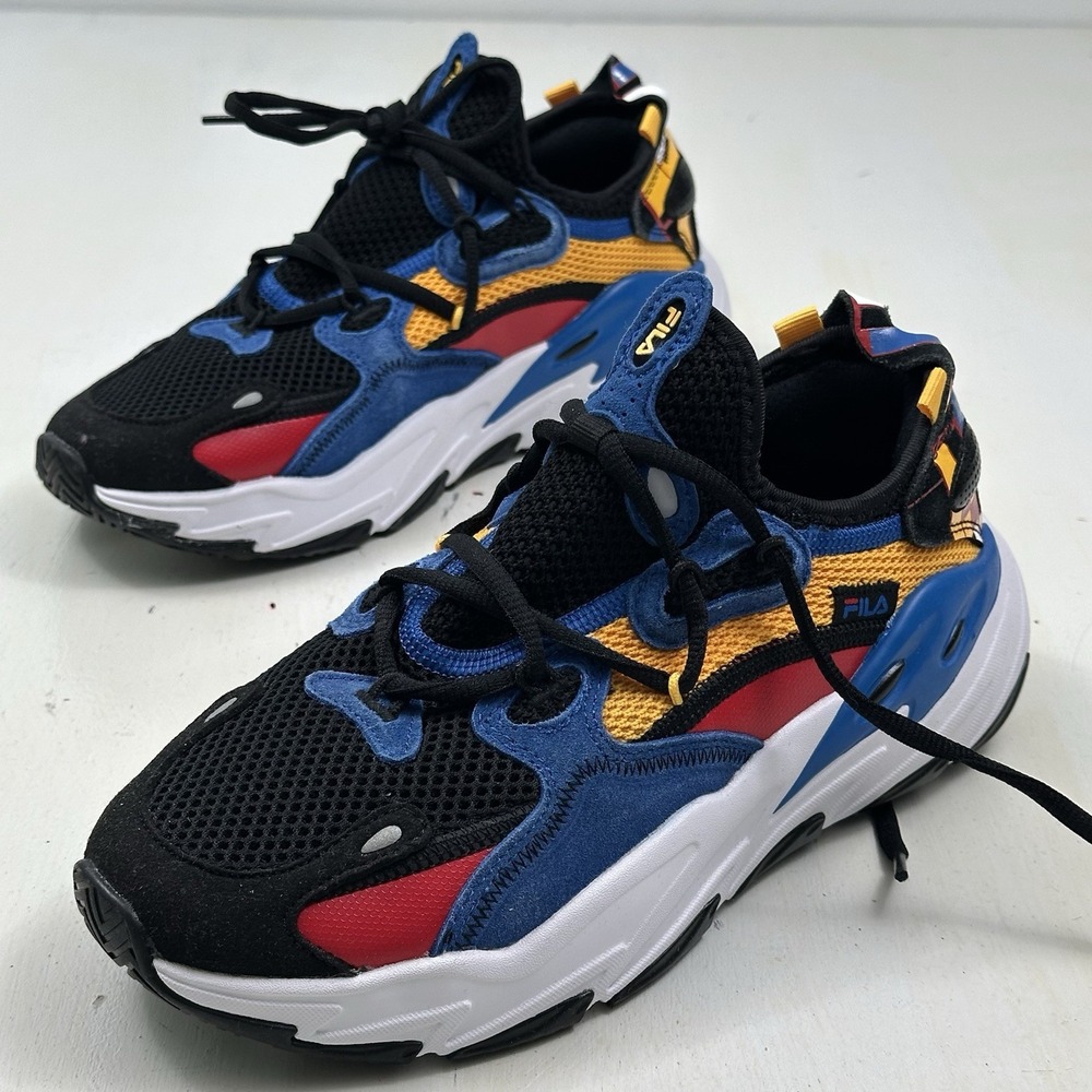FILA Ray Tracer Evo 2 Ludi Sneakers Men 7 Lace Up Outdoor Shoes Black Multicolor